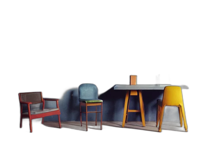 furniture, 3d render, concept art, photorealistic transparent PNG cut-out