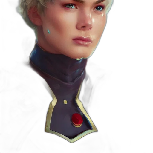 face, staff, crown, robot, fantasy art, concept art, photorealistic, oil painting transparent PNG cut-out