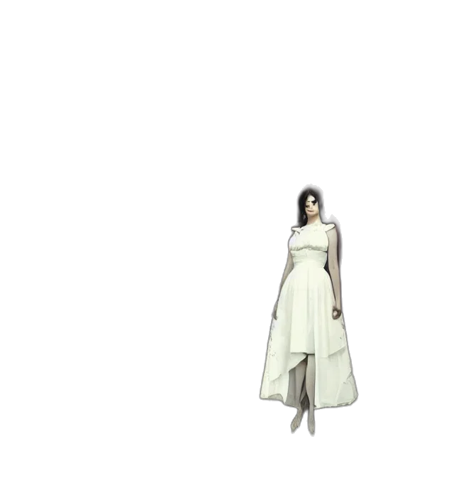 dress, staff, jewelry, concept art transparent PNG cut-out