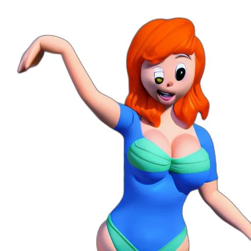 dress, creature, animal, 3d render transparent PNG cut-out