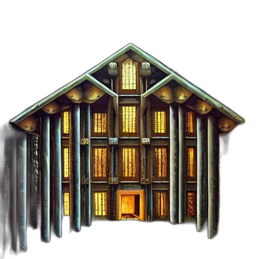 building, furniture, concept art, 3d render transparent PNG cut-out