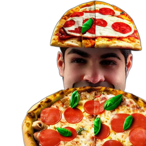 food, face, hat, umbrella, photorealistic, 3d render, human, made transparent PNG cut-out