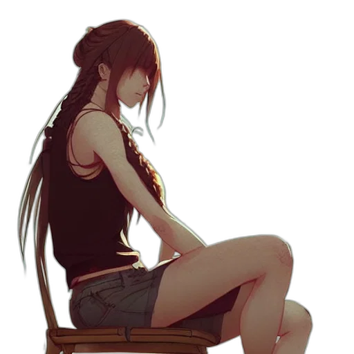 dress, face, staff, concept art transparent PNG cut-out