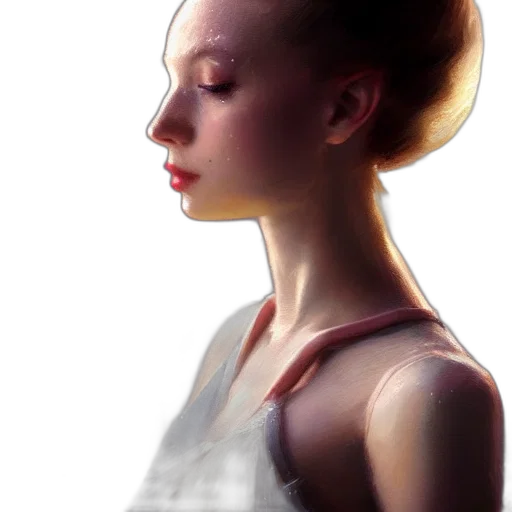 dress, face, robot, staff, photorealistic, concept art, oil painting, fantasy art transparent PNG cut-out