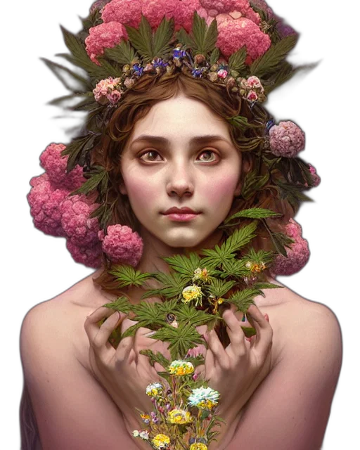 crown, face, flower, mask transparent PNG cut-out
