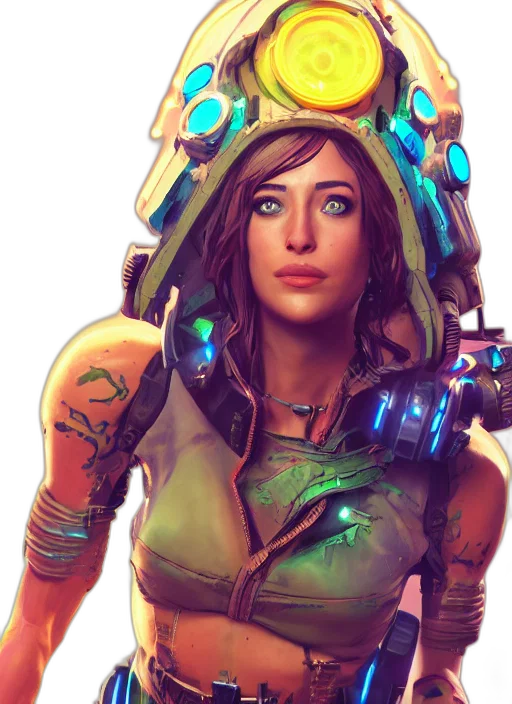 robot, face, weapon, staff transparent PNG cut-out