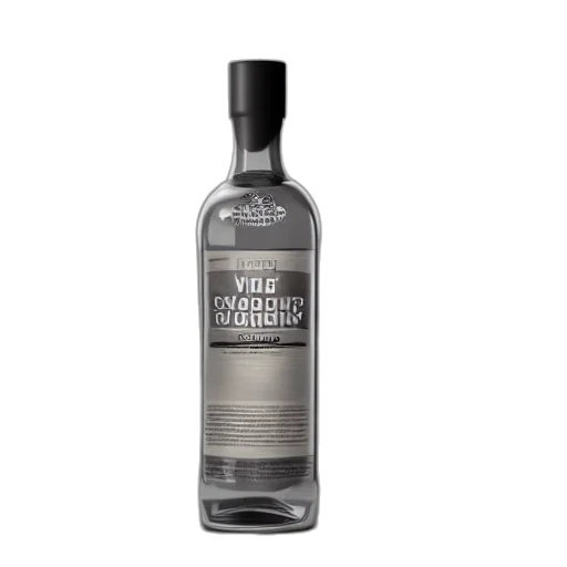 bottle, 3d render, vodka, modern transparent PNG cut-out