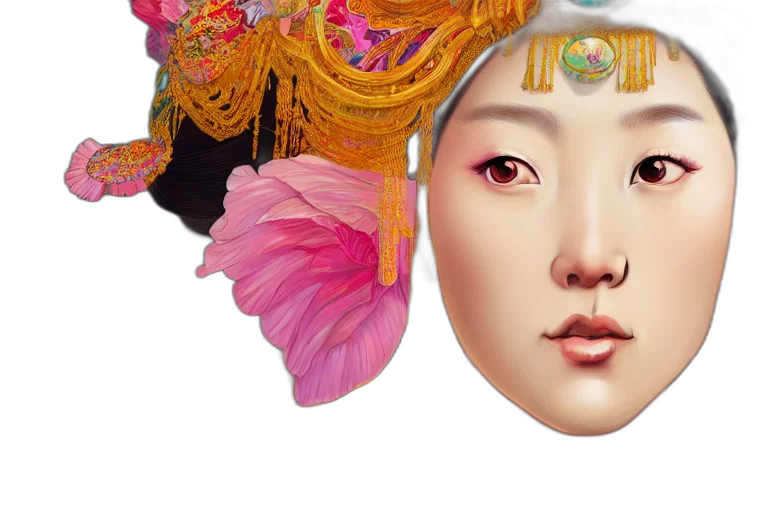 face, mask, crown, jewelry transparent PNG cut-out