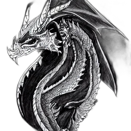 dragon, animal, creature, jewelry, fantasy art, pencil sketch, photorealistic, concept art transparent PNG cut-out