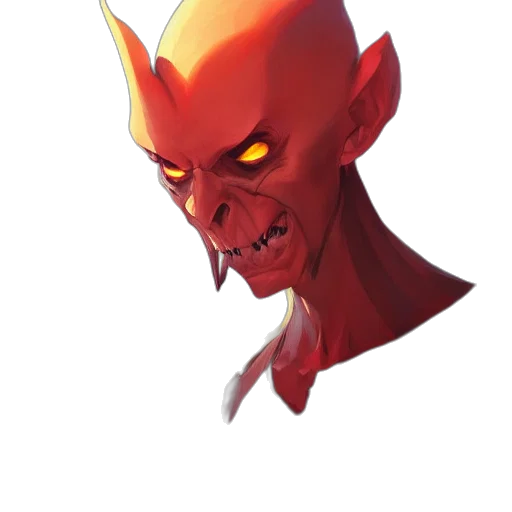 face, mask, creature, staff transparent PNG cut-out