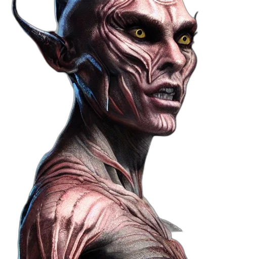 face, creature, mask, staff transparent PNG cut-out