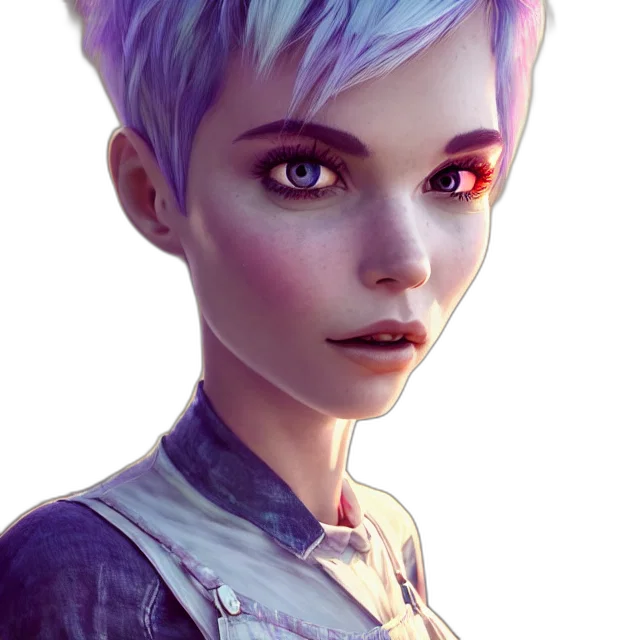 face, robot, staff, jacket, concept art, fantasy art, photorealistic, cyberpunk transparent PNG cut-out