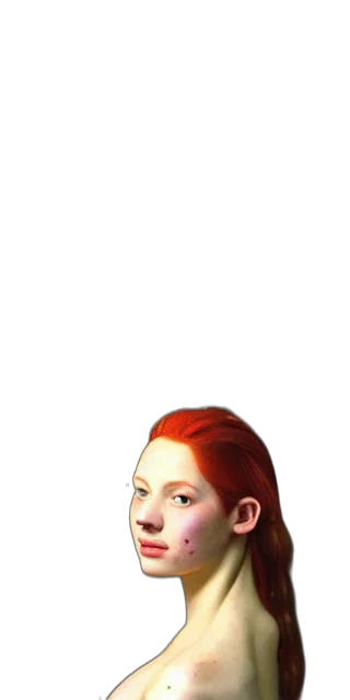 face, staff, hair, crown, photorealistic, 3d render, pixel art, concept art transparent PNG cut-out