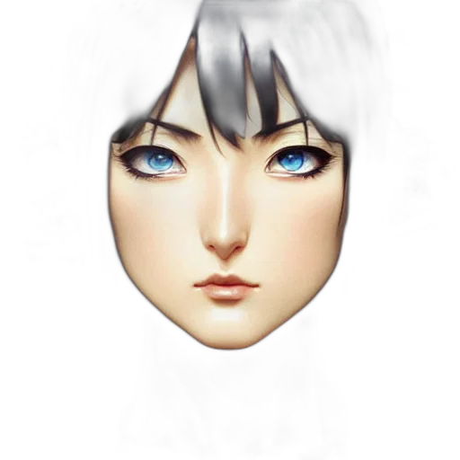 face, mask, robot, hair transparent PNG cut-out