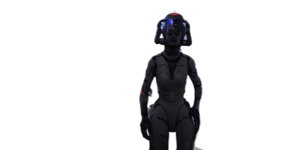 robot, mask, creature, 3d render transparent PNG cut-out