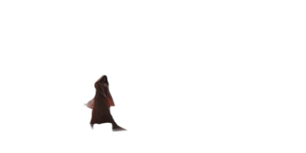 umbrella, dress, creature, staff transparent PNG cut-out