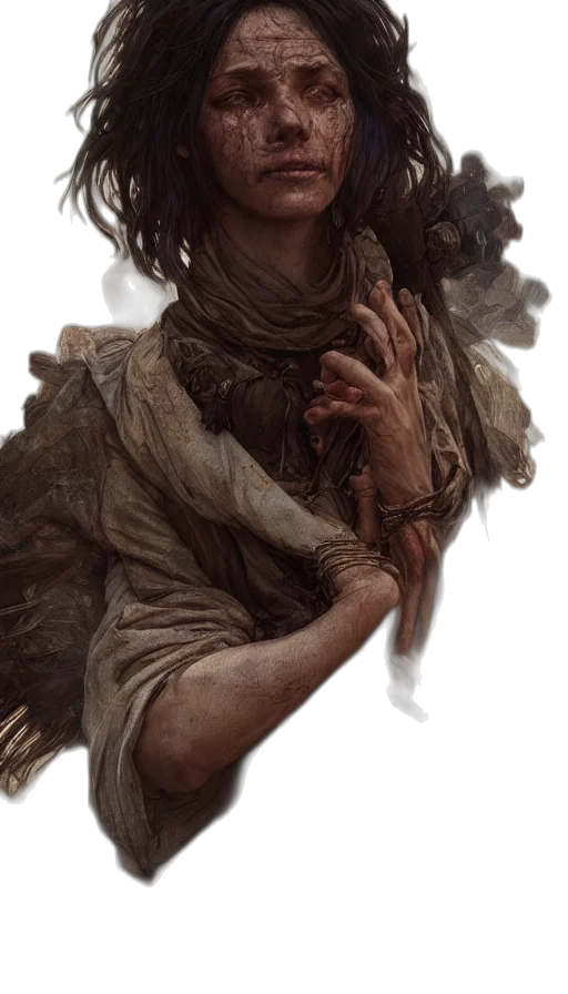 face, creature, dress, dragon transparent PNG cut-out