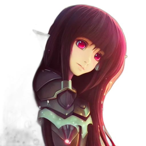 robot, face, staff, weapon, anime, fantasy art, pixel art, concept art transparent PNG cut-out