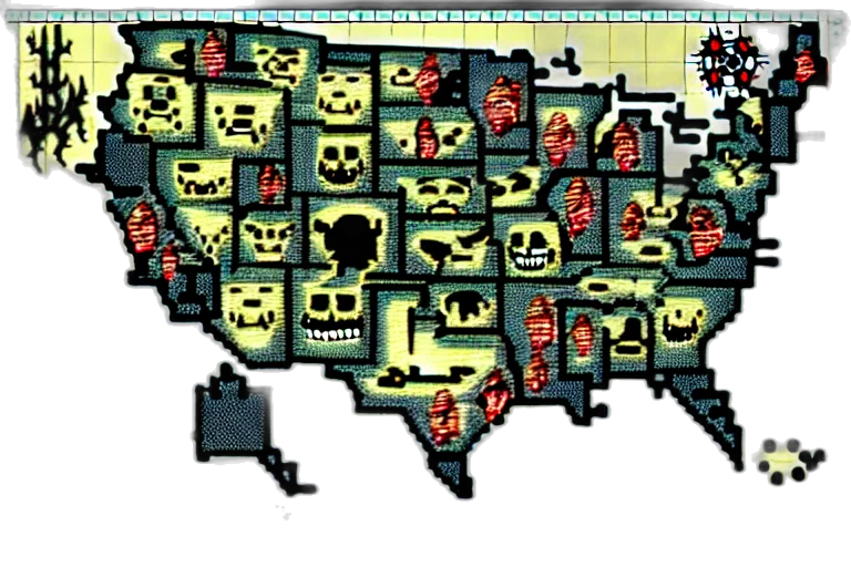 weapon, pixel art, concept art, cyberpunk, red, dark, ghouls, goblins transparent PNG cut-out
