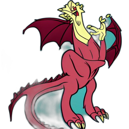 dragon, staff, creature, concept art transparent PNG cut-out