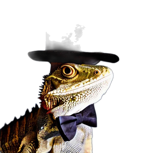 hat, dragon, animal, staff transparent PNG cut-out