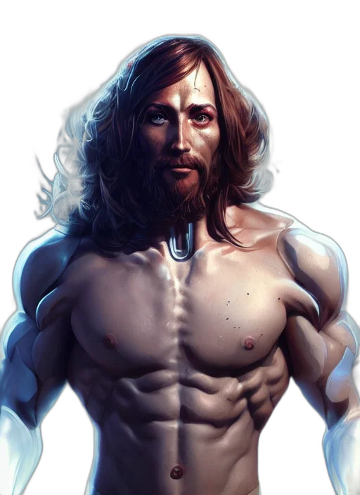 hair, comic book art, fantasy art, photorealistic transparent PNG cut-out