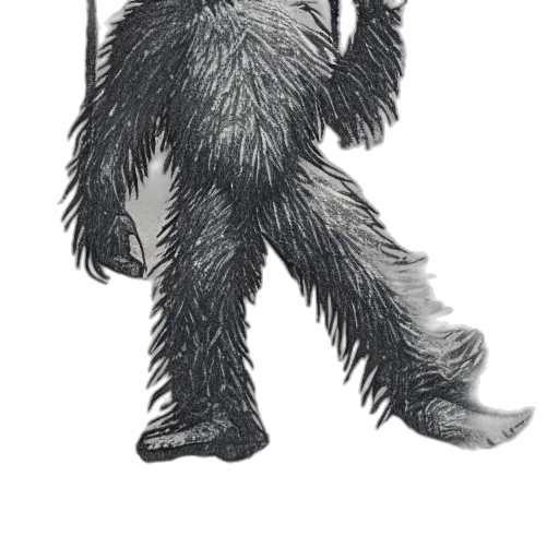 creature, animal, staff, hair transparent PNG cut-out