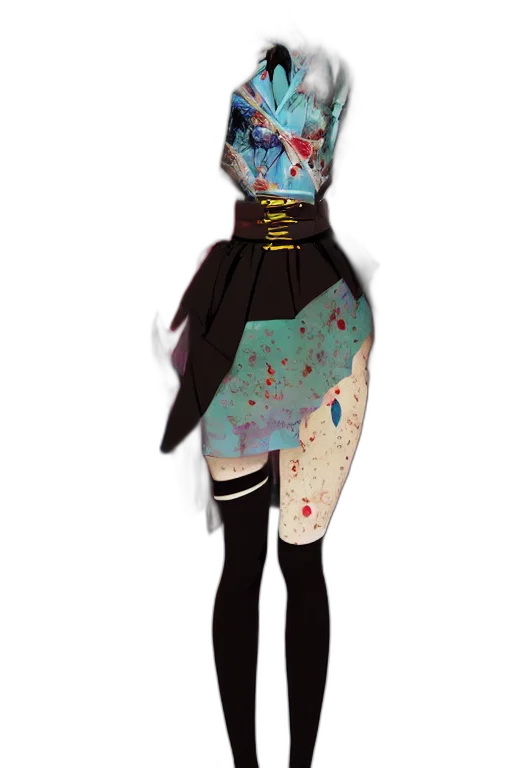 dress, jacket, staff, concept art, fantasy art, 3d render, pixel art, outer space transparent PNG cut-out