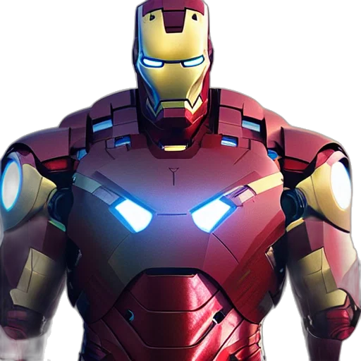robot, 3d render, comic book art, concept art, pixel art, portrait, iron, man transparent PNG cut-out