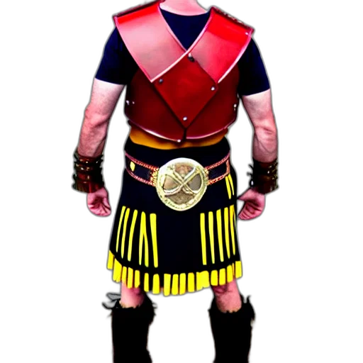 staff, 3d render, concept art, fantasy art, pixel art, red, gladiator, wearing transparent PNG cut-out