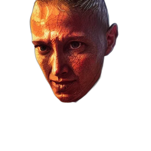 mask, face, creature, hair, photorealistic, cyberpunk, 3d render, concept art transparent PNG cut-out
