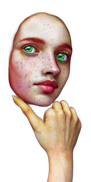 face, mask, robot, jewelry, photorealistic, oil painting, fantasy art, watercolor transparent PNG cut-out