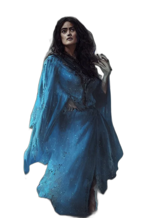 dress, staff, concept art, fantasy art transparent PNG cut-out