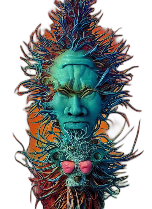 mask, creature, face, hair transparent PNG cut-out