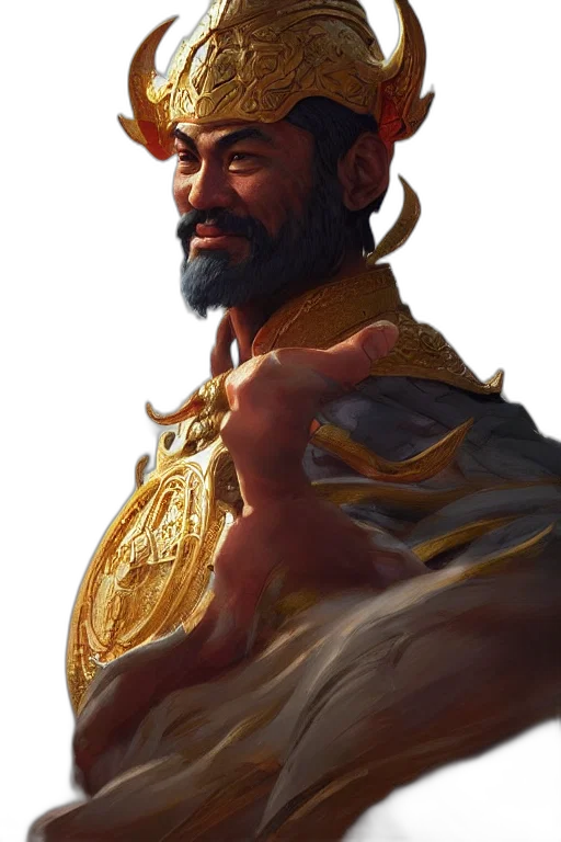 crown, dragon, face, staff, fantasy art, concept art, photorealistic, oil painting transparent PNG cut-out