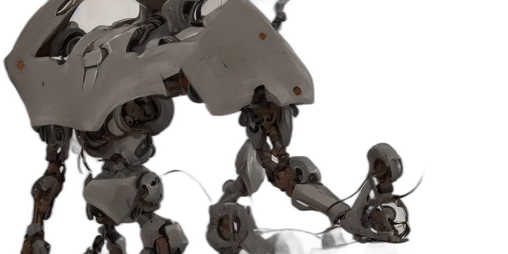 robot, 3d render, concept art, beautiful transparent PNG cut-out