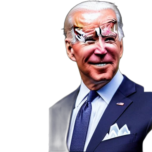 mask, face, creature, robot, photorealistic, vaporwave, joe, biden transparent PNG cut-out