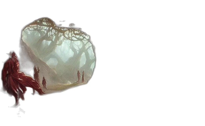 creature, mask, bottle, tree transparent PNG cut-out