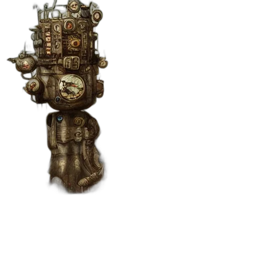 robot, staff, weapon, bottle transparent PNG cut-out