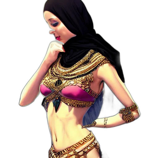 jewelry, fantasy art, 3d render, concept art, photorealistic, golden, beautiful, arabian transparent PNG cut-out