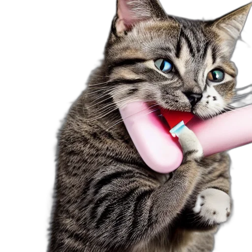 weapon, animal, staff, cat, taking, bite, out, deodorant transparent PNG cut-out