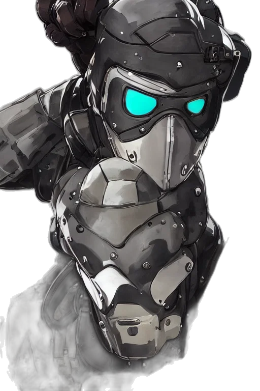 robot, concept art, comic book art, pixel art transparent PNG cut-out