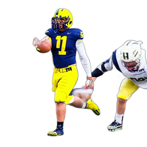 university, michigan, football, game, sports, photography, players, all transparent PNG cut-out