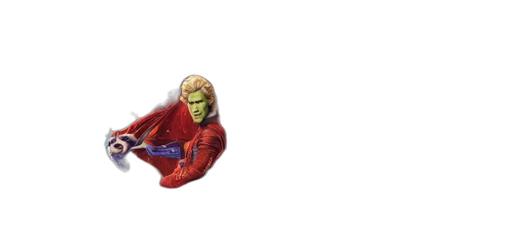 weapon, hair, mask, jacket transparent PNG cut-out