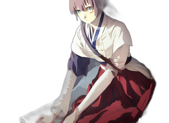 dress, creature, staff, sword transparent PNG cut-out
