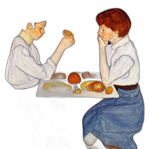 food, concept art, oil painting, watercolor transparent PNG cut-out