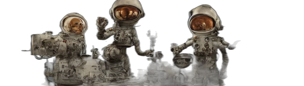 robot, concept art, outer space, alexander transparent PNG cut-out