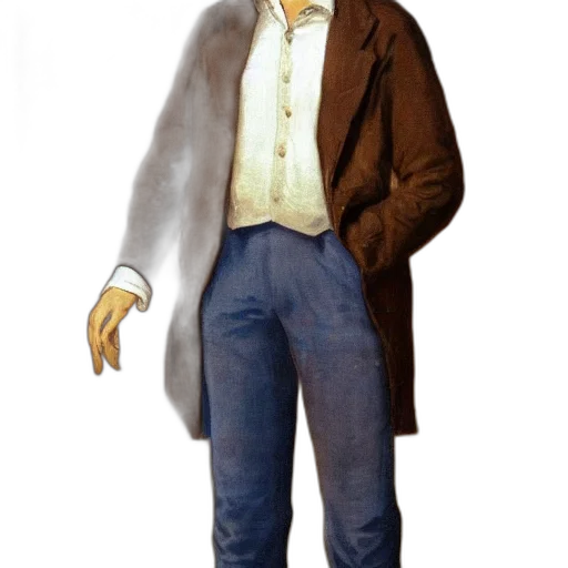 jacket, staff, face, mask, concept art, photorealistic, 3d render, cartoon transparent PNG cut-out