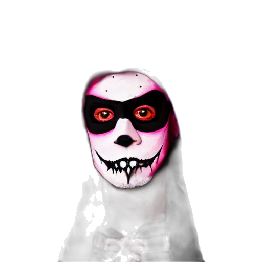 mask, creature, face, bottle, 3d render, concept art, vaporwave, pixel art transparent PNG cut-out