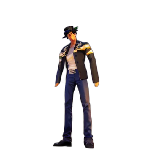 jacket, staff, hat, weapon transparent PNG cut-out